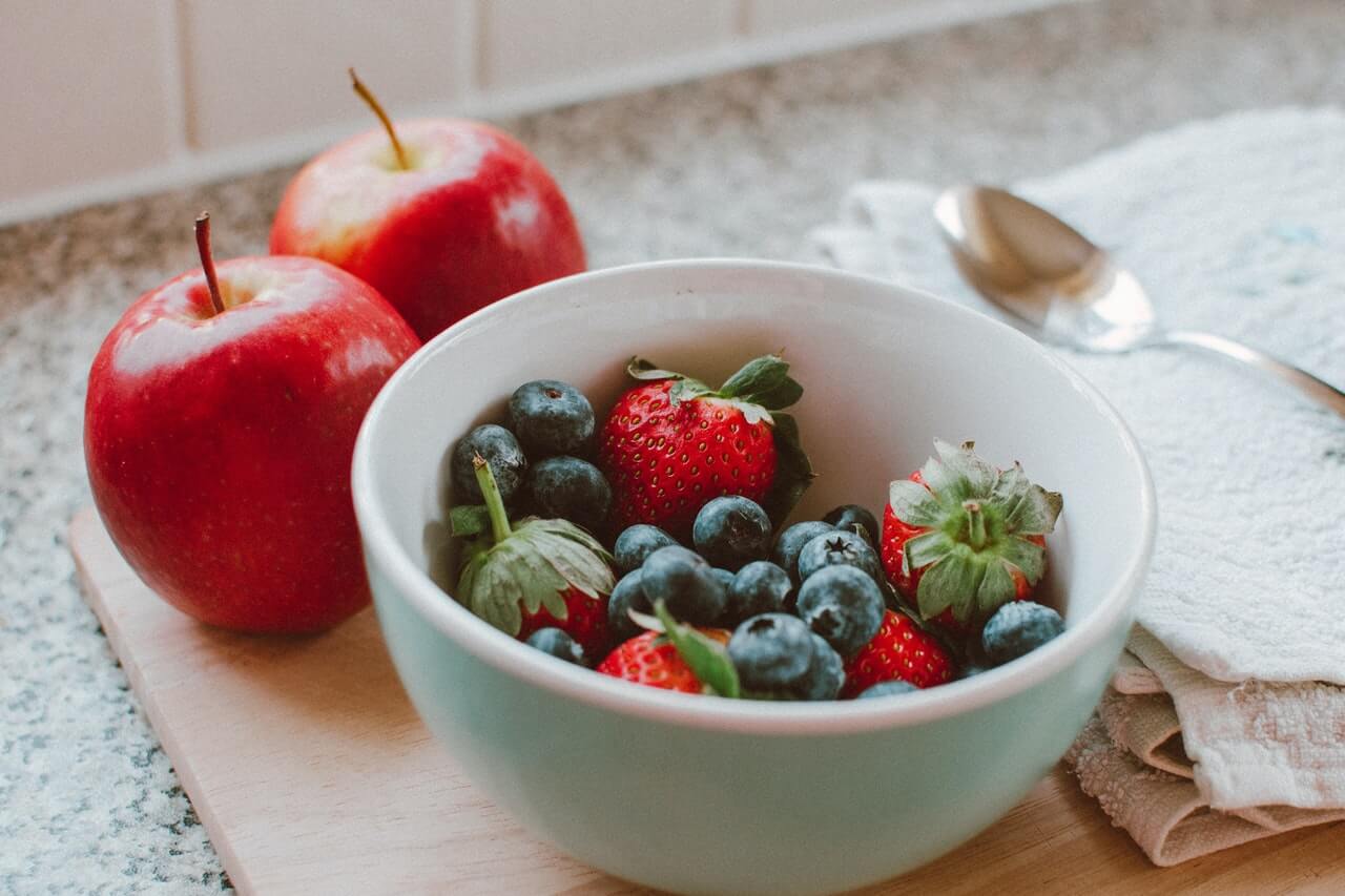 Imagen de frutas y verduras rojas - cuidado de la piel
