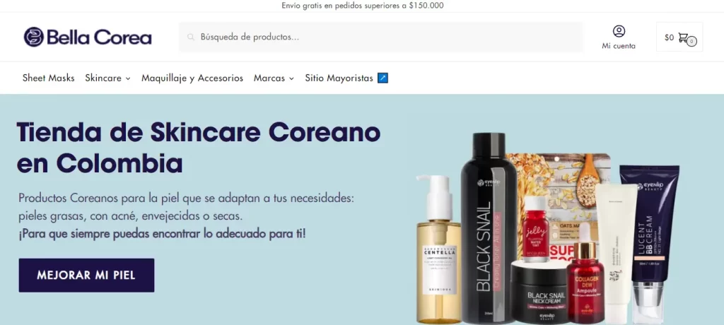 Bella Corea - tienda donde comprar productos de belleza coreanos